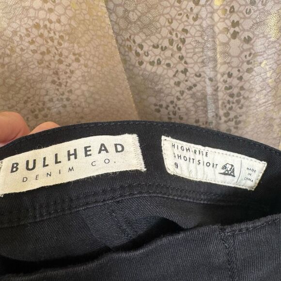Vintage 2000s Bullhead Denim Black High Rise Pull On Short Shorts 9 NWT - Picture 3 of 7